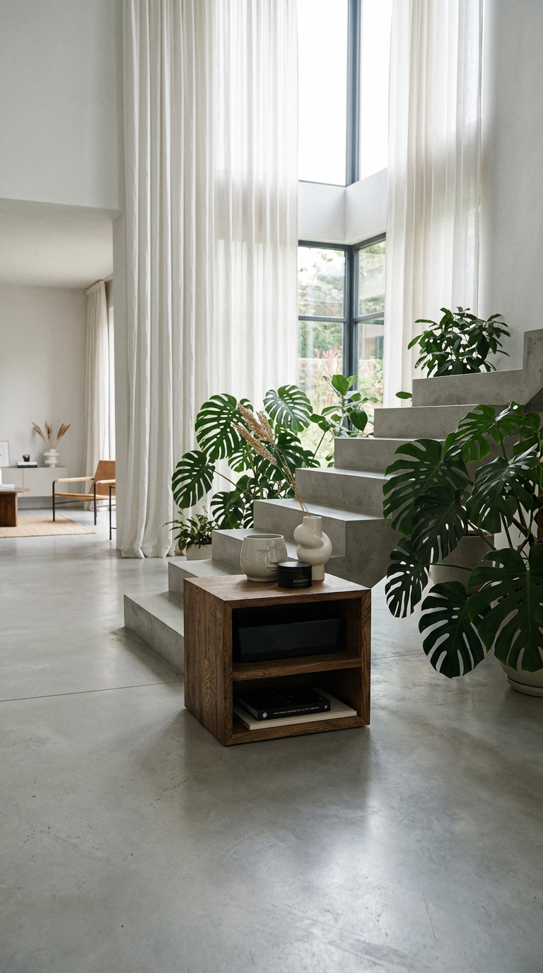 AI product shot of NORDIC OAK NATTBORD – Skandinavischer Nachttisch aus Eiche Massivholz mit offenem Fach