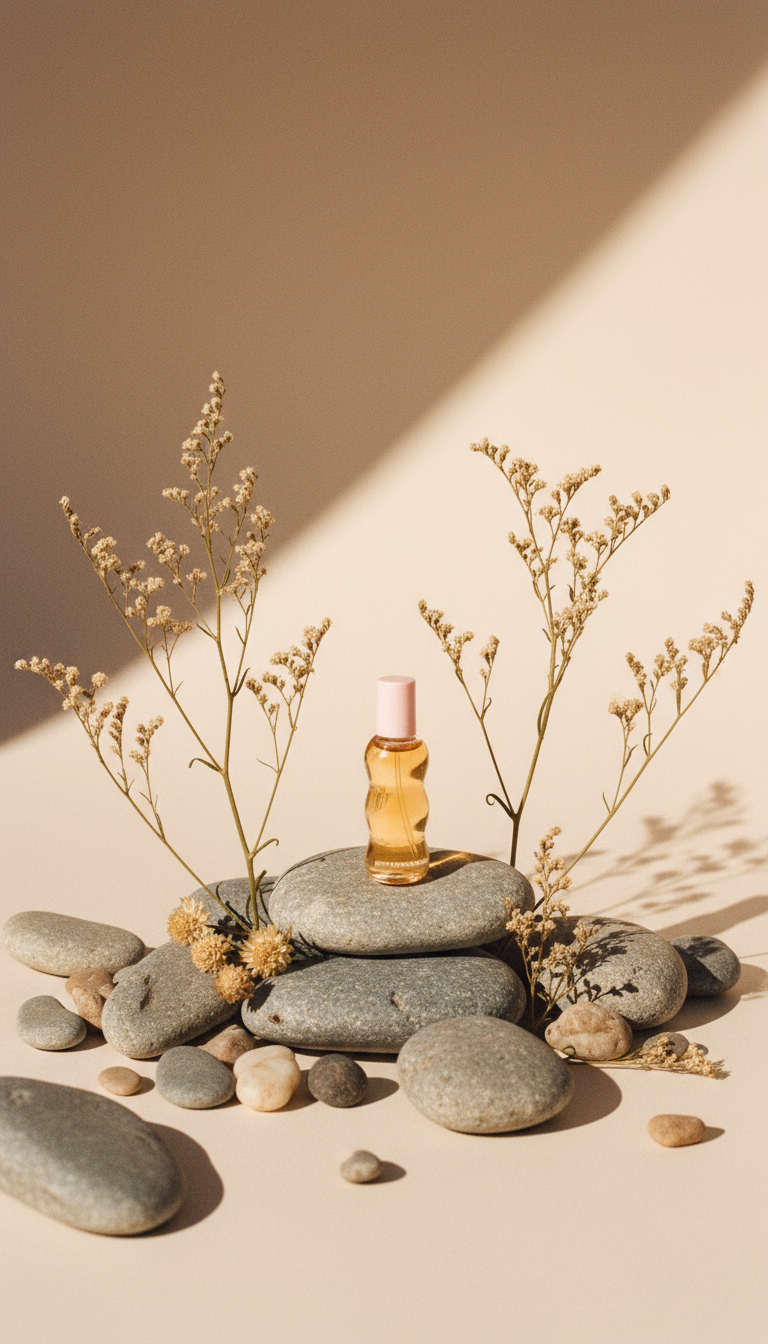 AI product shot of Honey Infused Hair Perfume Wild Rose