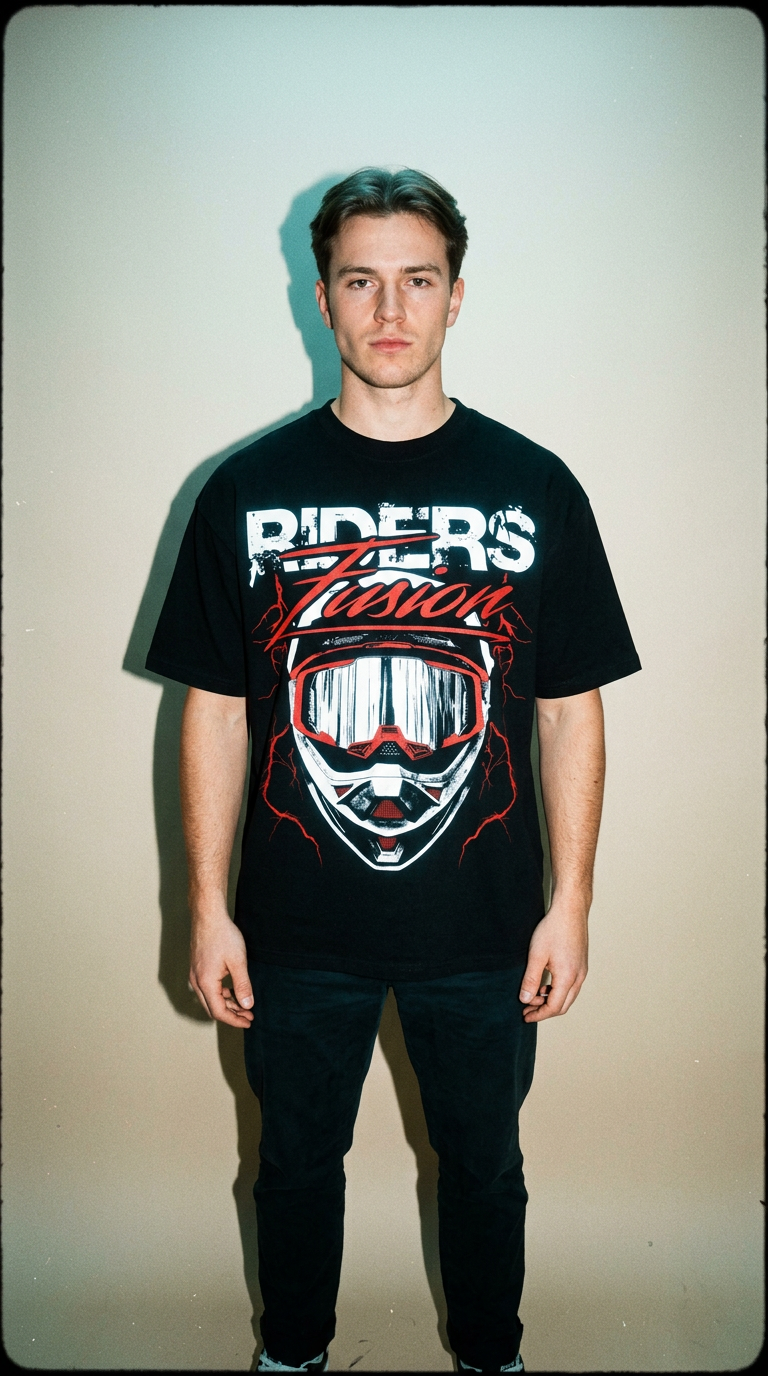 AI product shot of BLOODLINE T-SHIRT