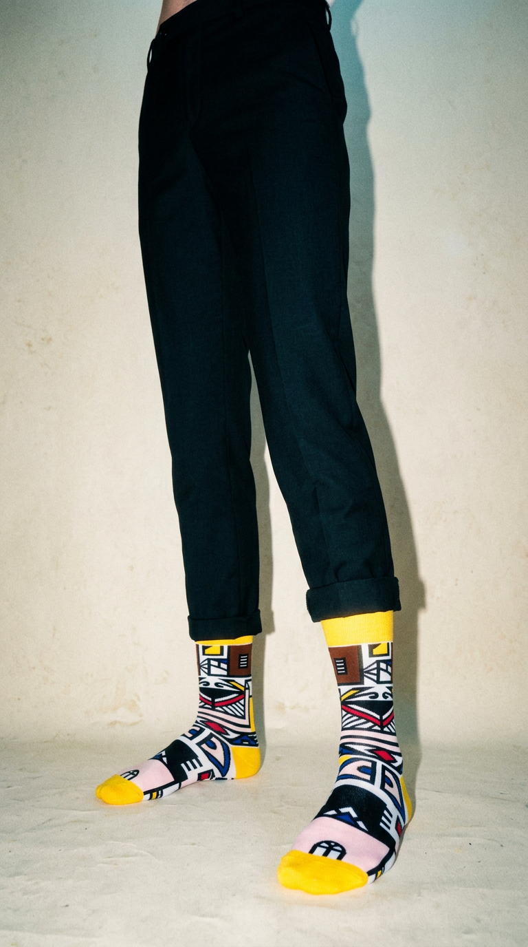 AI product shot of Sunny Yellow Ndebele Blaze