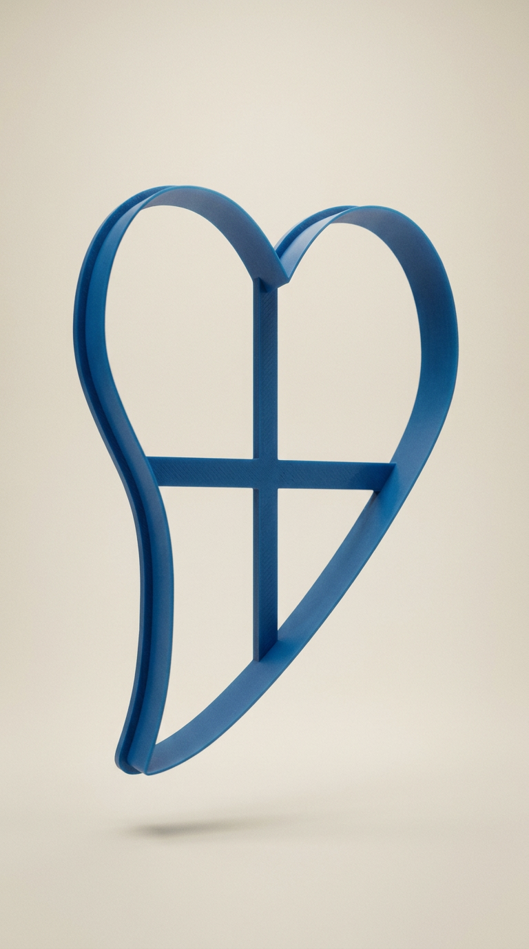 AI product shot of Clay Cutter – heart