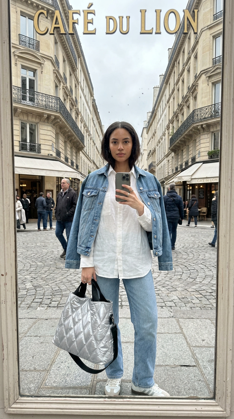 AI product shot of ナイロンキルティング トートバッグ Dajia ダジア