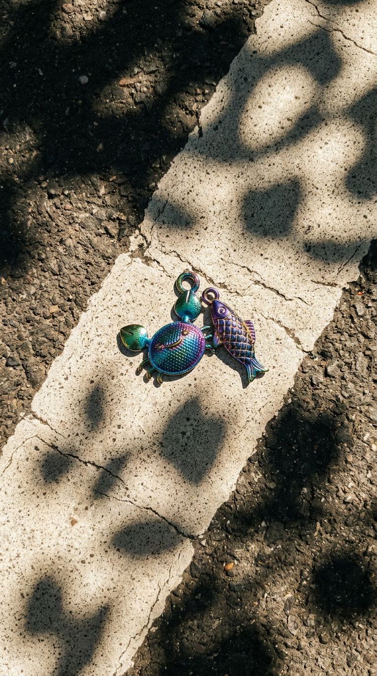 AI product shot of Anhänger/Charm Rainbow Ozeantiere II