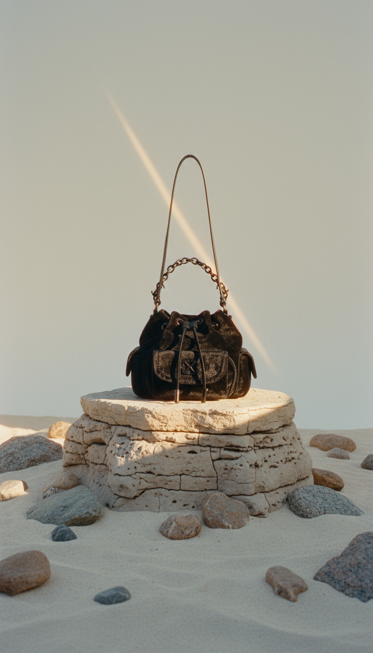 AI product shot of Dumbo Bucket Bag