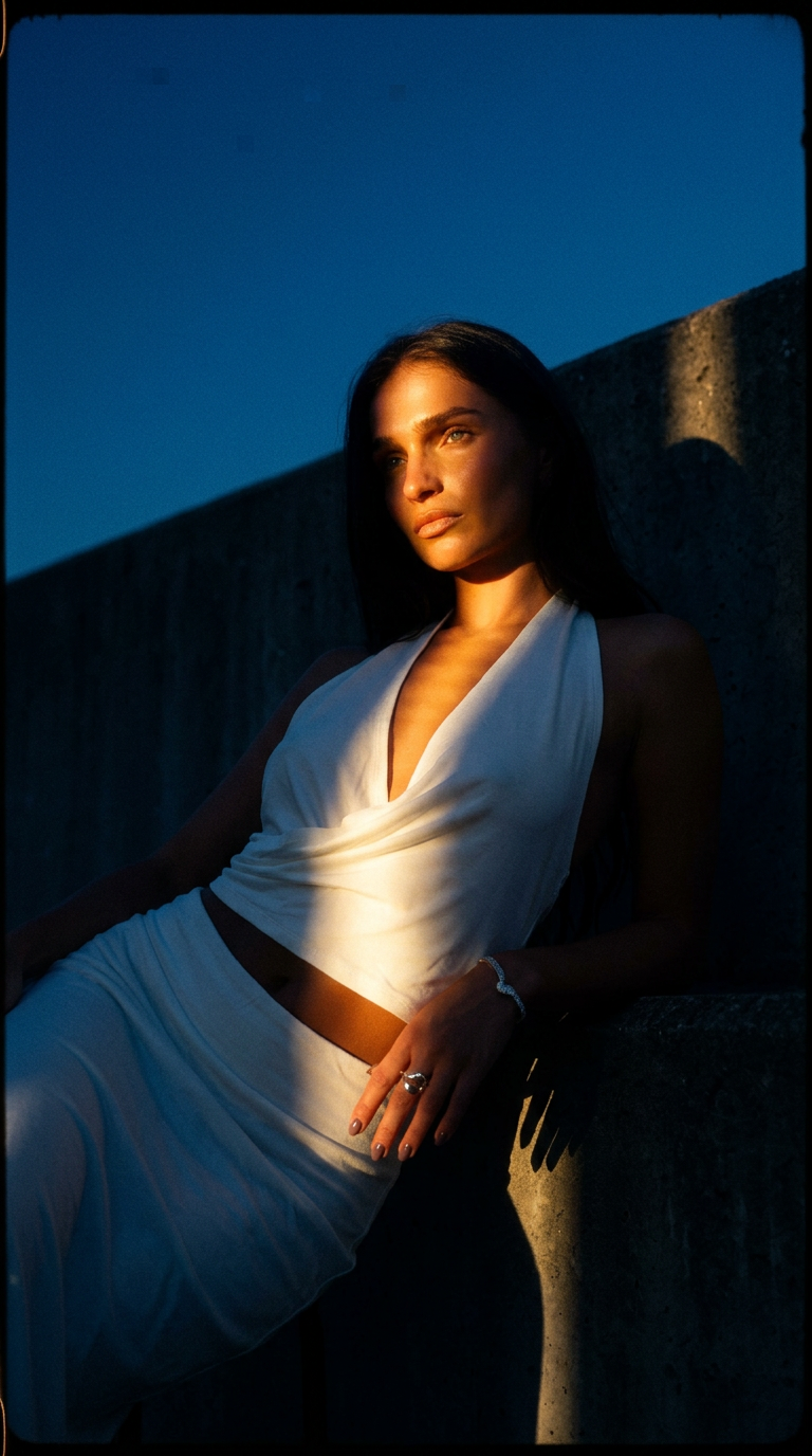 AI product shot of Maya Halter Top - Ivy