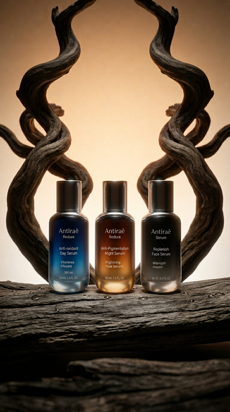 AI product shot of Astiraè Essential Serum Set