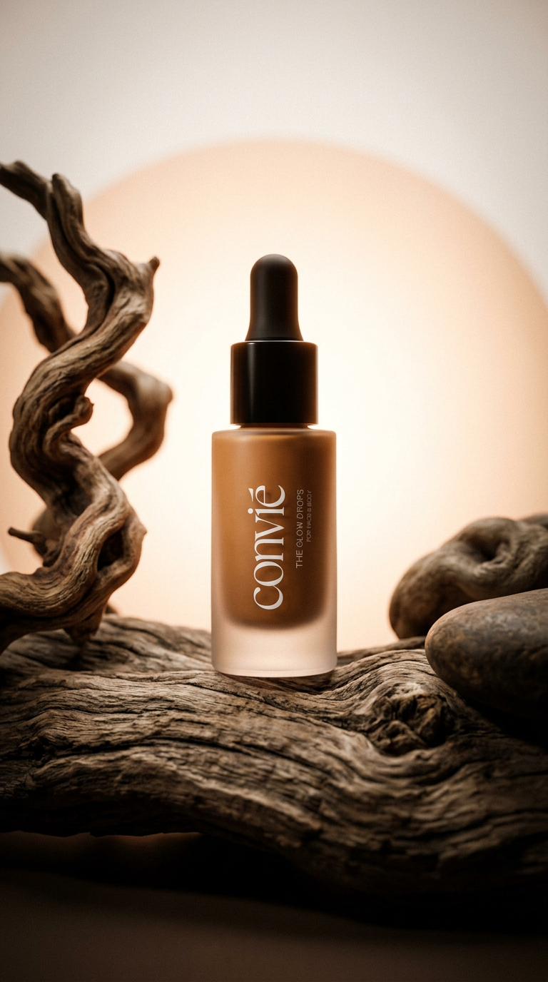 AI product shot of The Glow Drops in Sun-Kissed