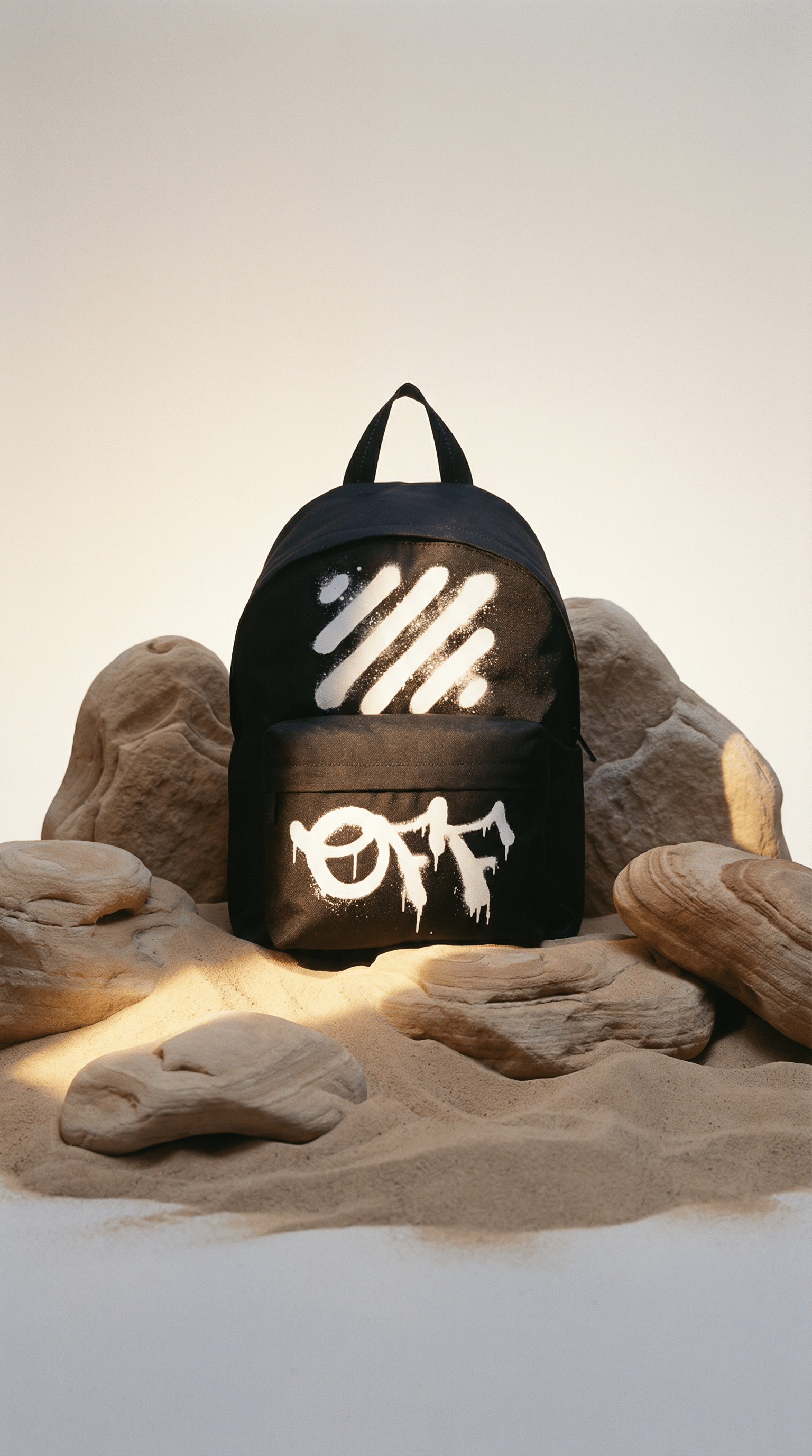 AI product shot of Diagoonal Spray Backpack