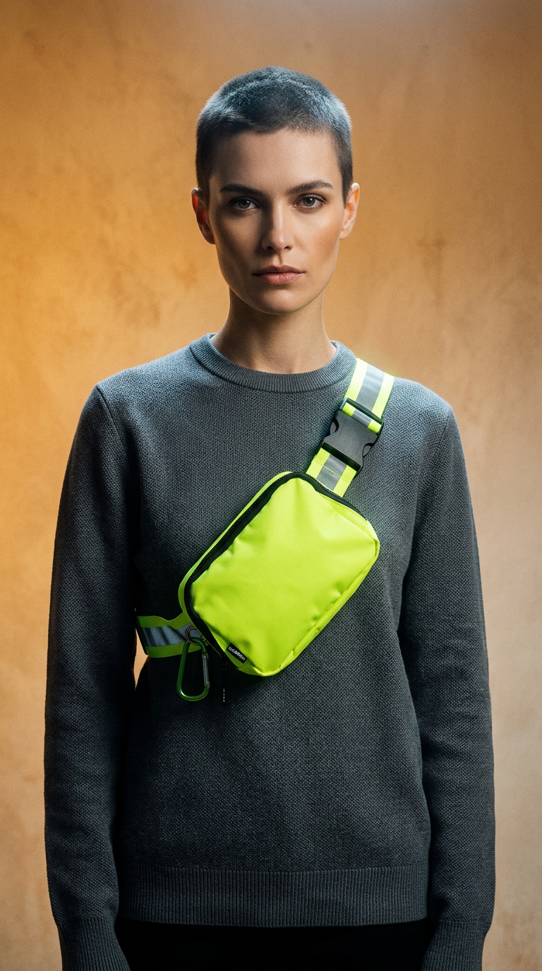 AI product shot of GloPlaces Reflective Walking Belt