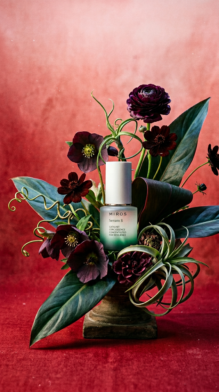 AI product shot of MIROS Serum 8