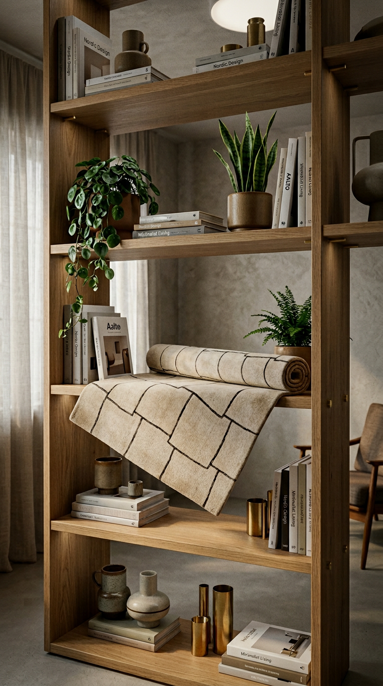 AI product shot of Rooftop Handknuten Platinum Matta