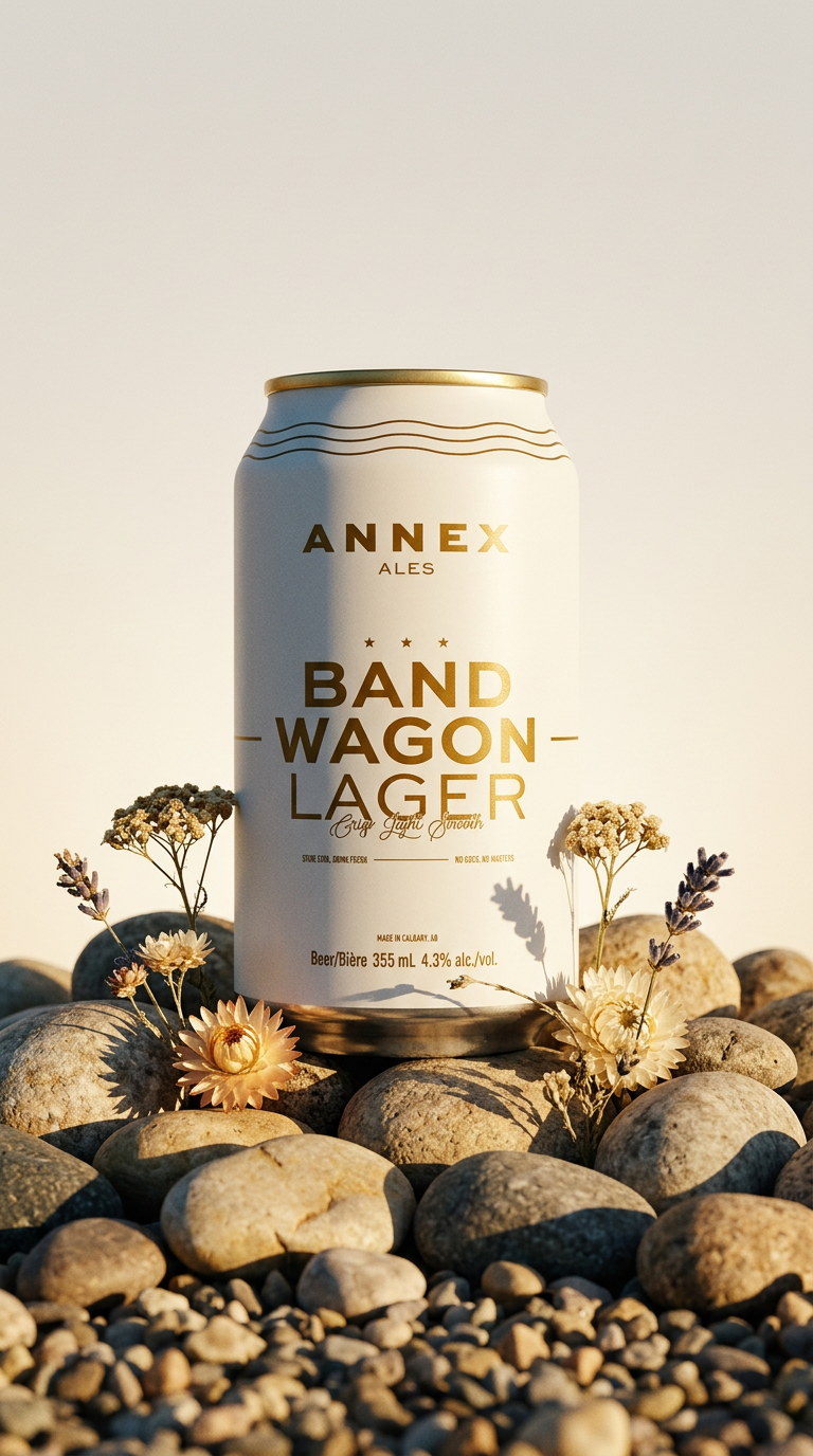 AI product shot of Band Wagon | Lager