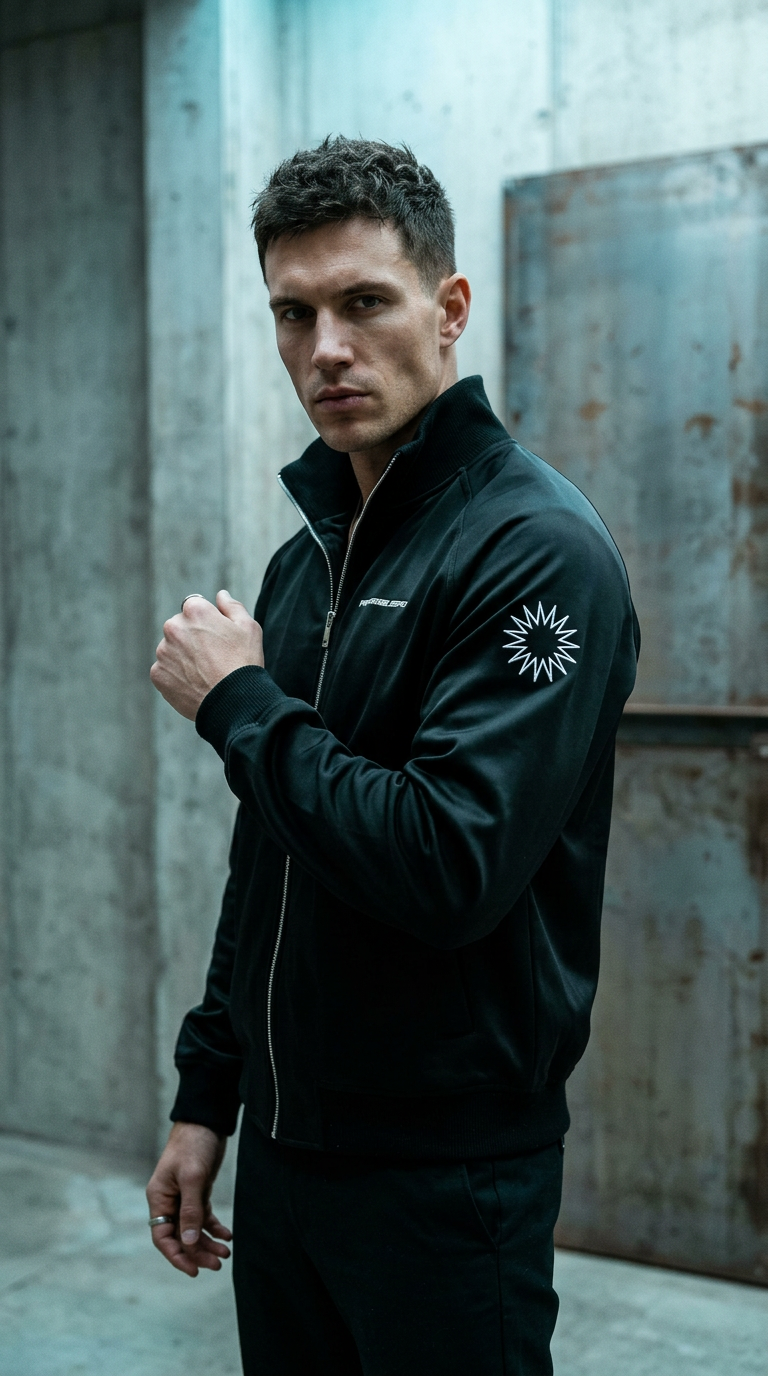 AI product shot of TRACK JACKET