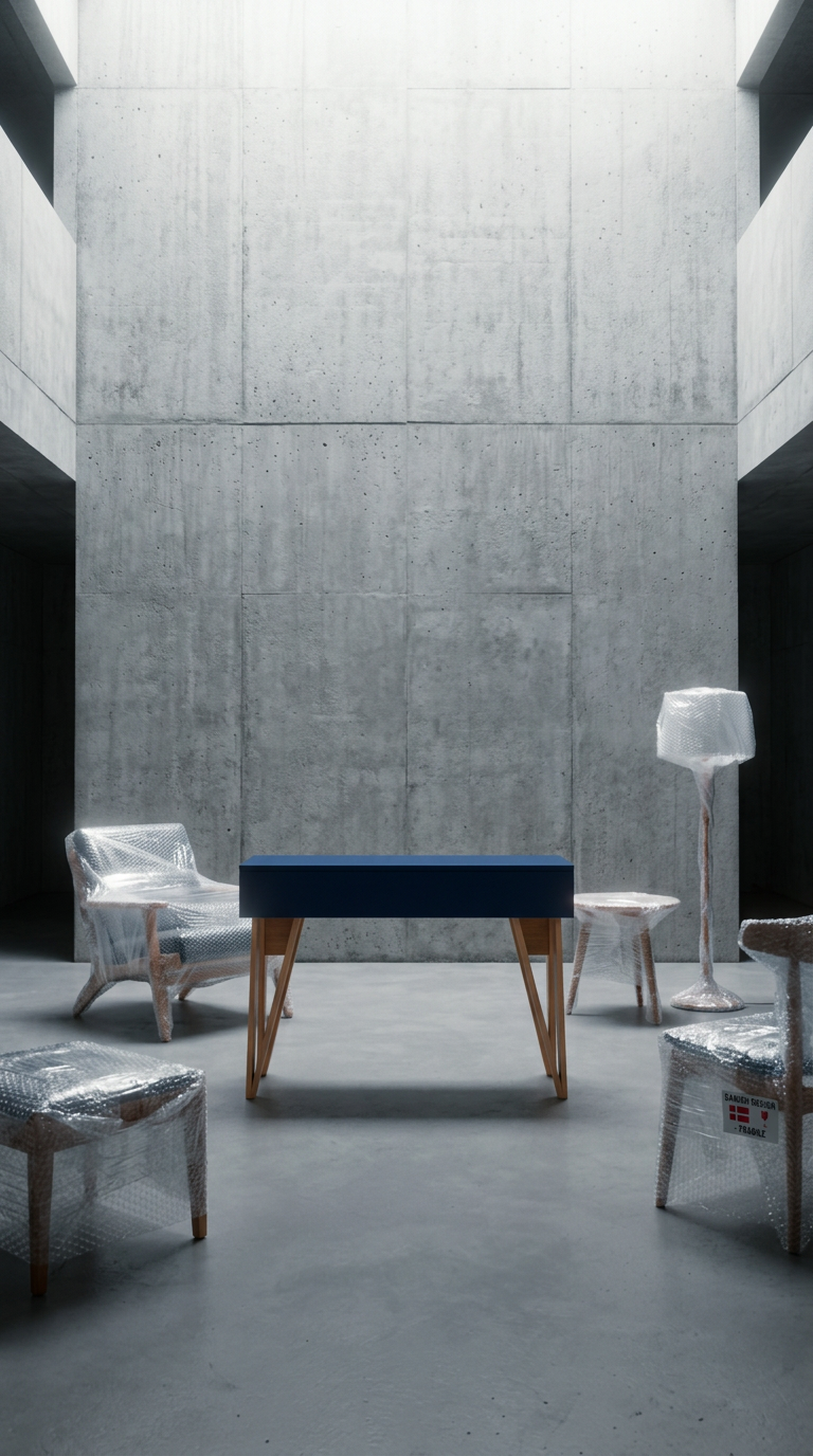 AI product shot of Bureau BIMO modulable bois peint 128 x 45/60 cm - compatible 2 écrans 24" - pied cache fil Le Corbu