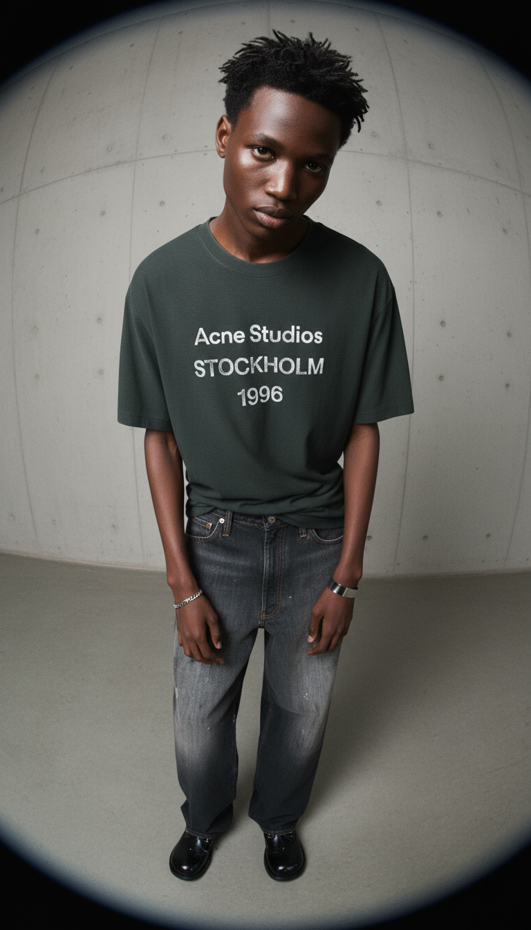 AI product shot of T-shirt avec logo - Coupe décontractée