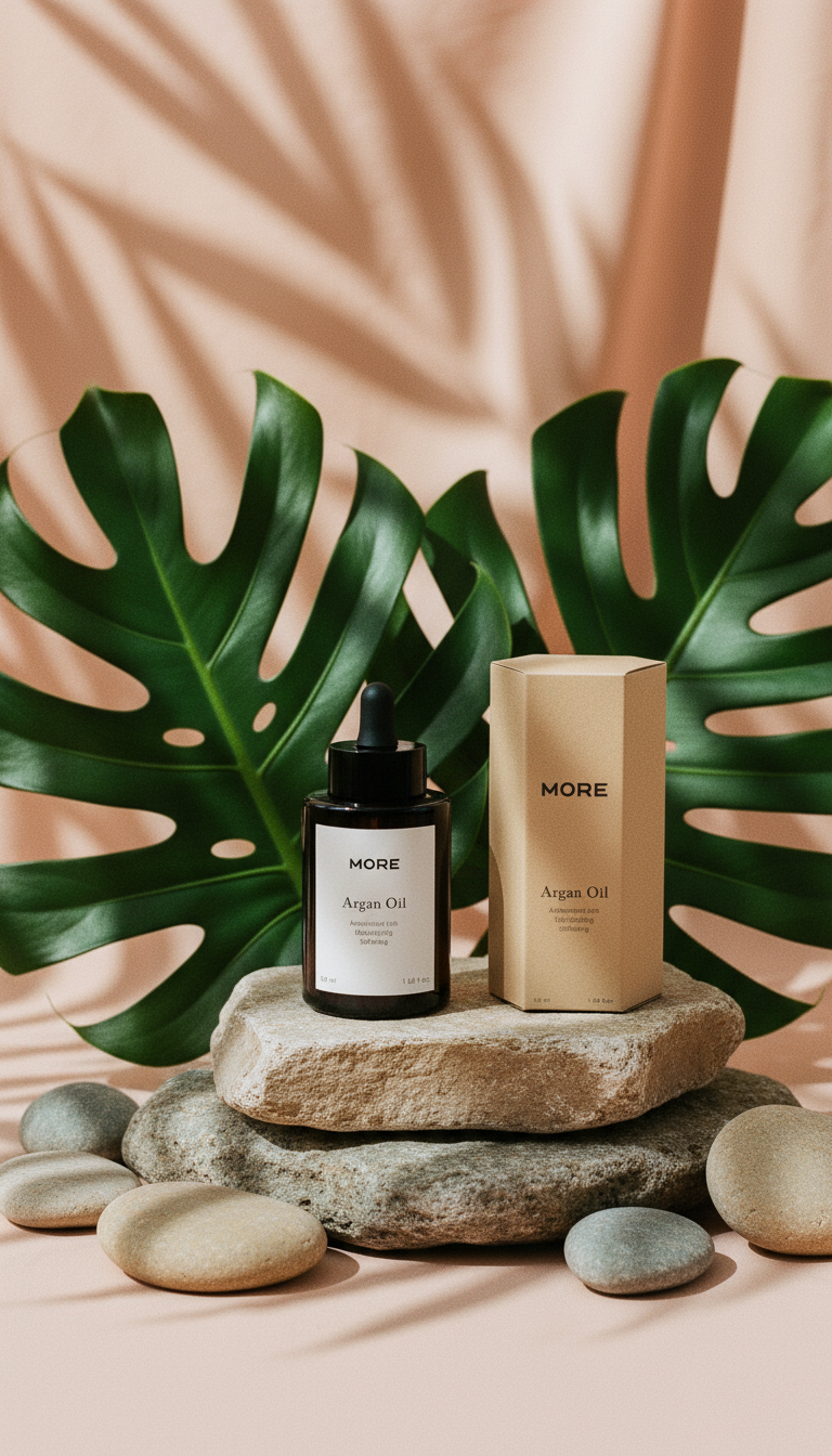 AI product shot of Arganolie | 100% Biologisch & Koudgeperst