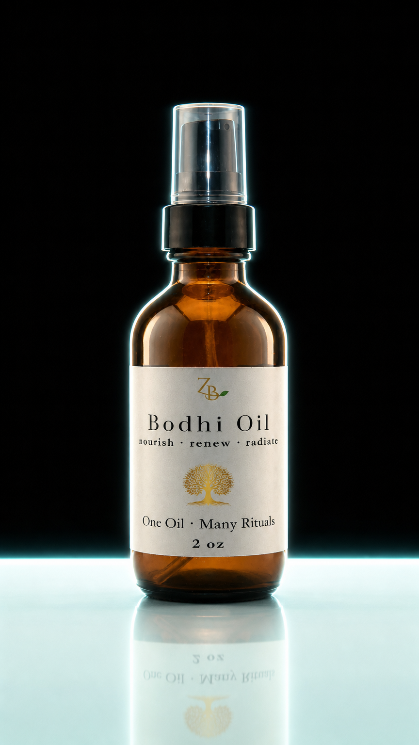 AI product shot of Bodhi Oil