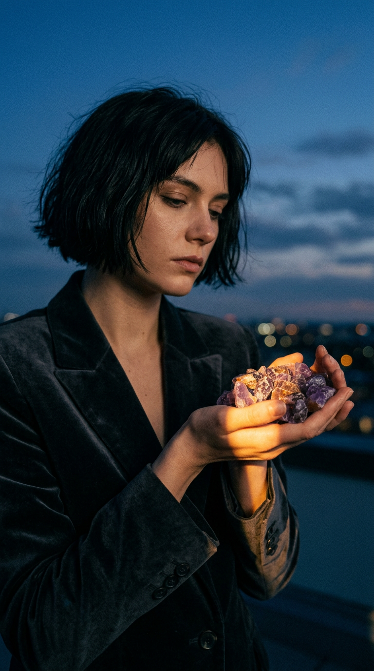 AI product shot of Amethyst