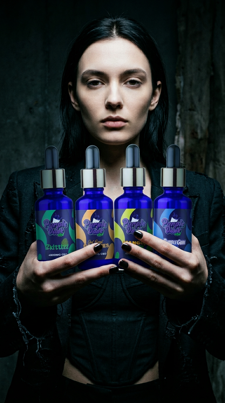 AI product shot of Purple Dank CBD 4800mg Terpene Flavoured Full-Spectrum CBD Oil 30ml (BUY 1 GET 1 FREE) - Flavour: Wedding Cake