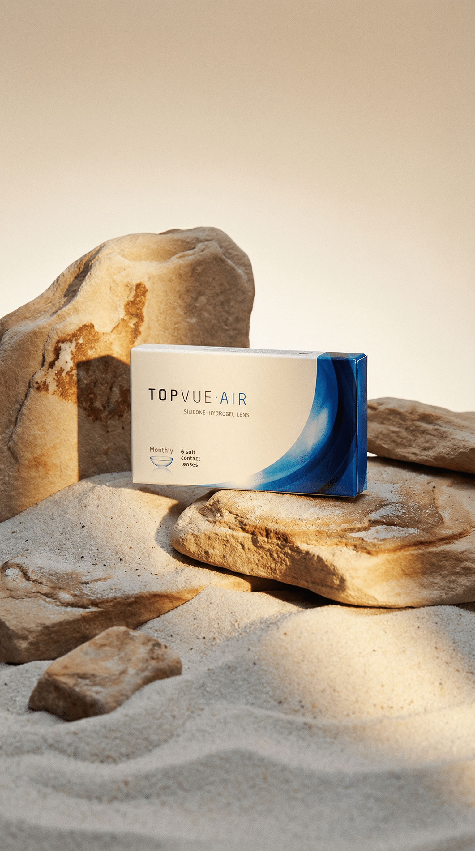 AI product shot of TopVue Air (6 čoček)