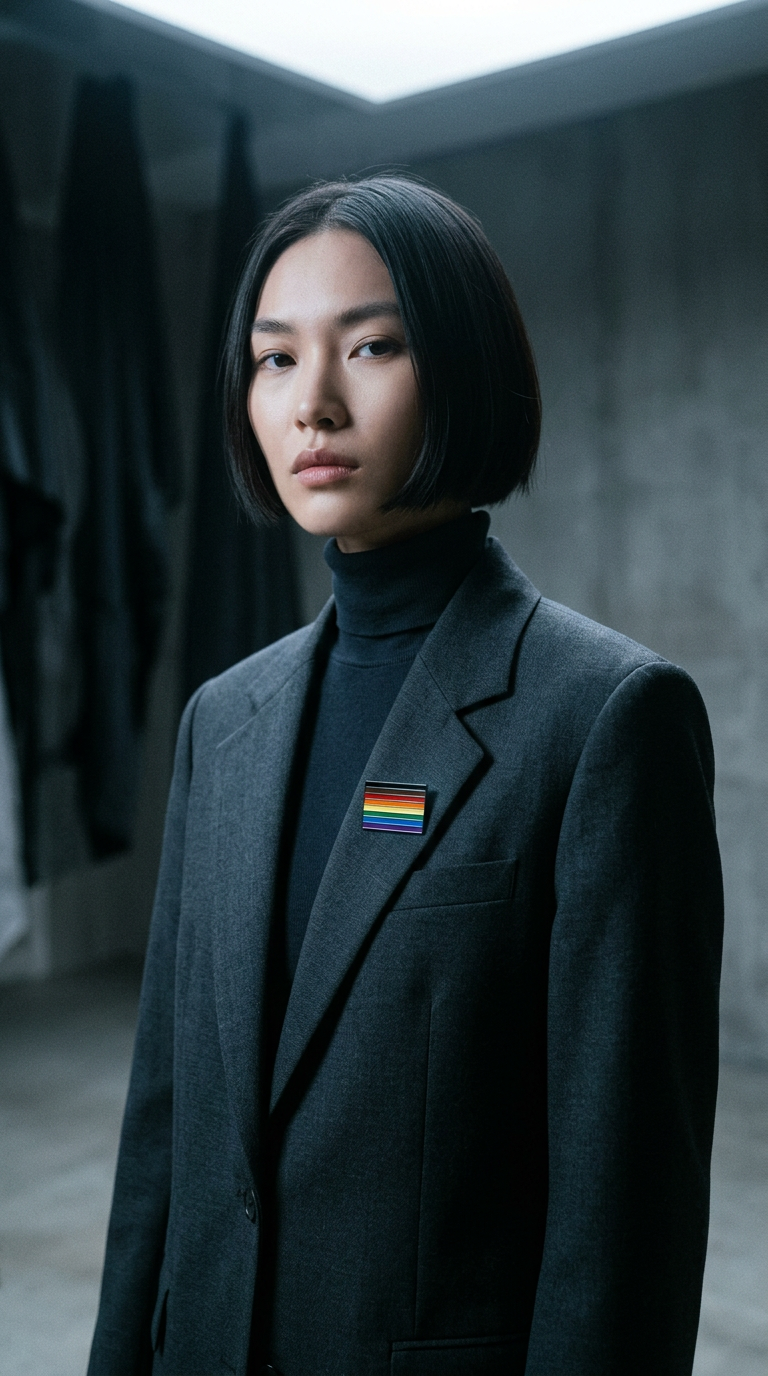 AI product shot of Philly Pride Rainbow Flag Pin - Rainbow Railroad