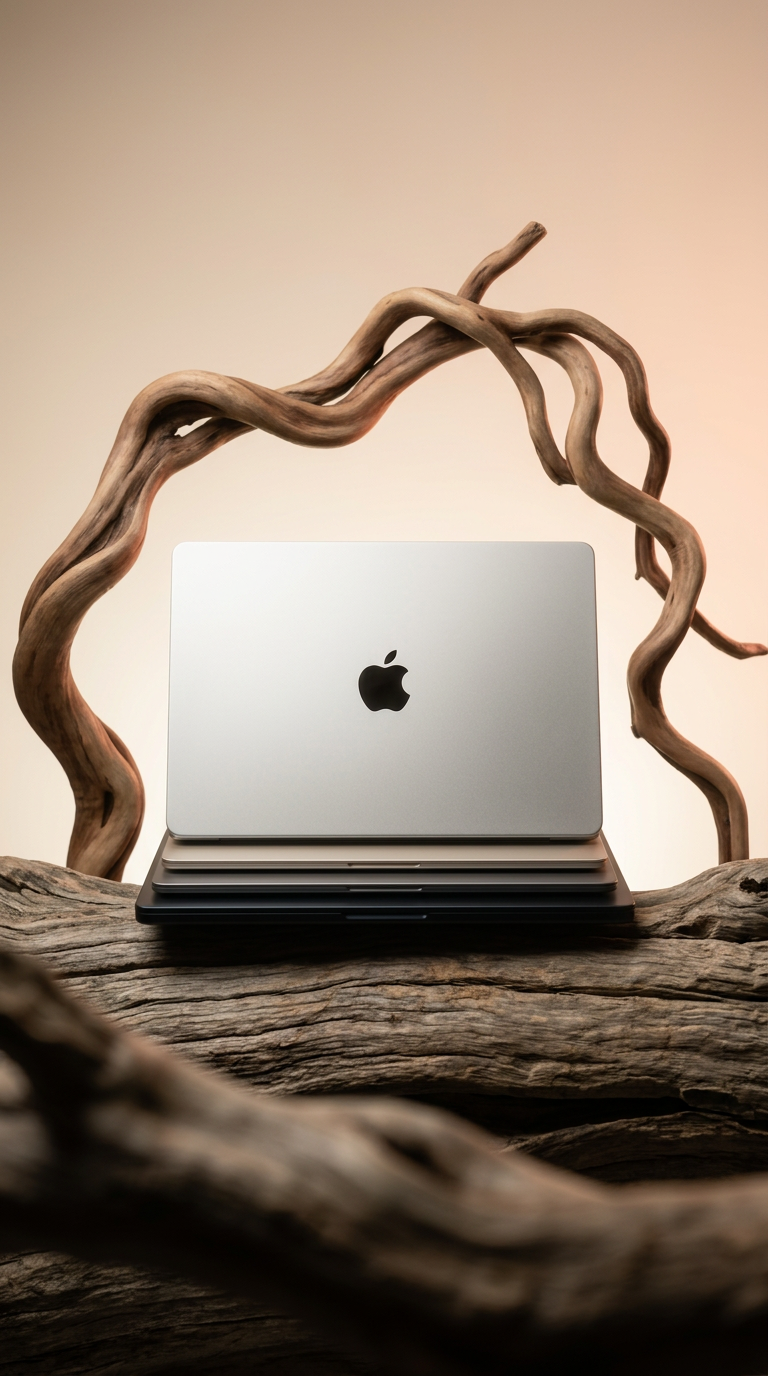 AI product shot of MacBook Air