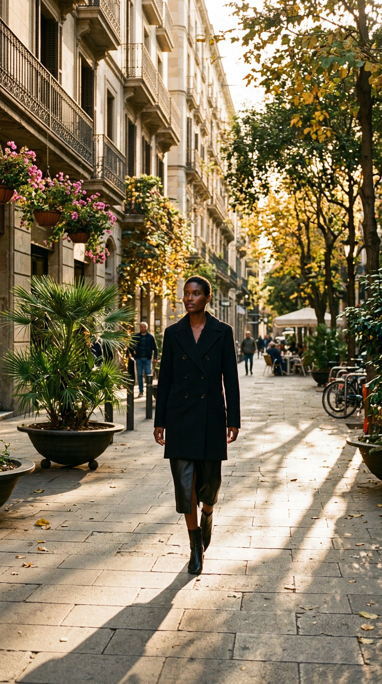 AI product shot of Aleia Coat - Black