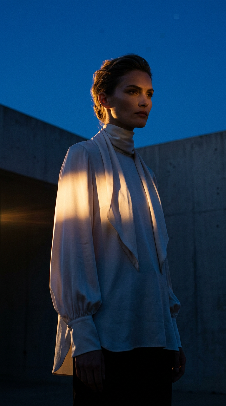 AI product shot of Liapure - Silk Wrap Blouse