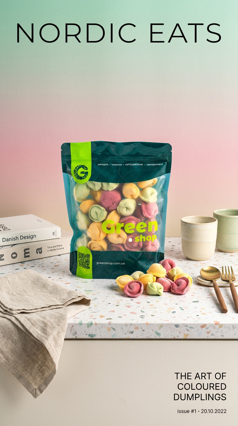 AI product shot of Пельмені "карапуз"