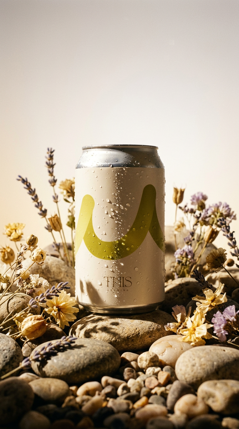 AI product shot of this hazy IPA