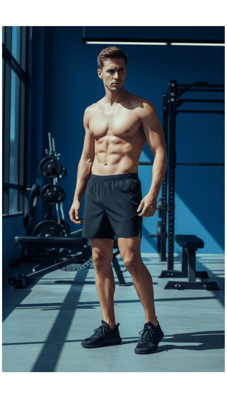 AI product shot of Hybrid 5" Short Black-Reflective