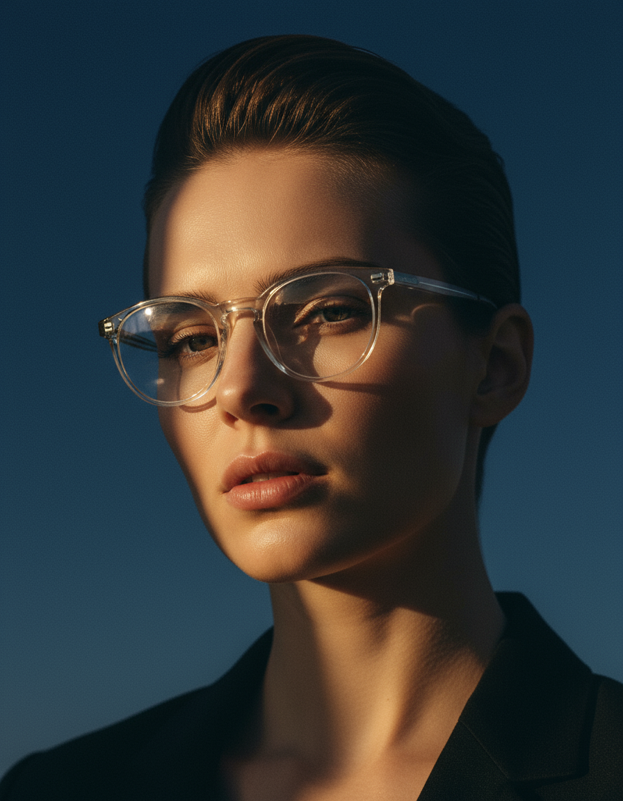 AI product shot of blue light blocker - BLEU