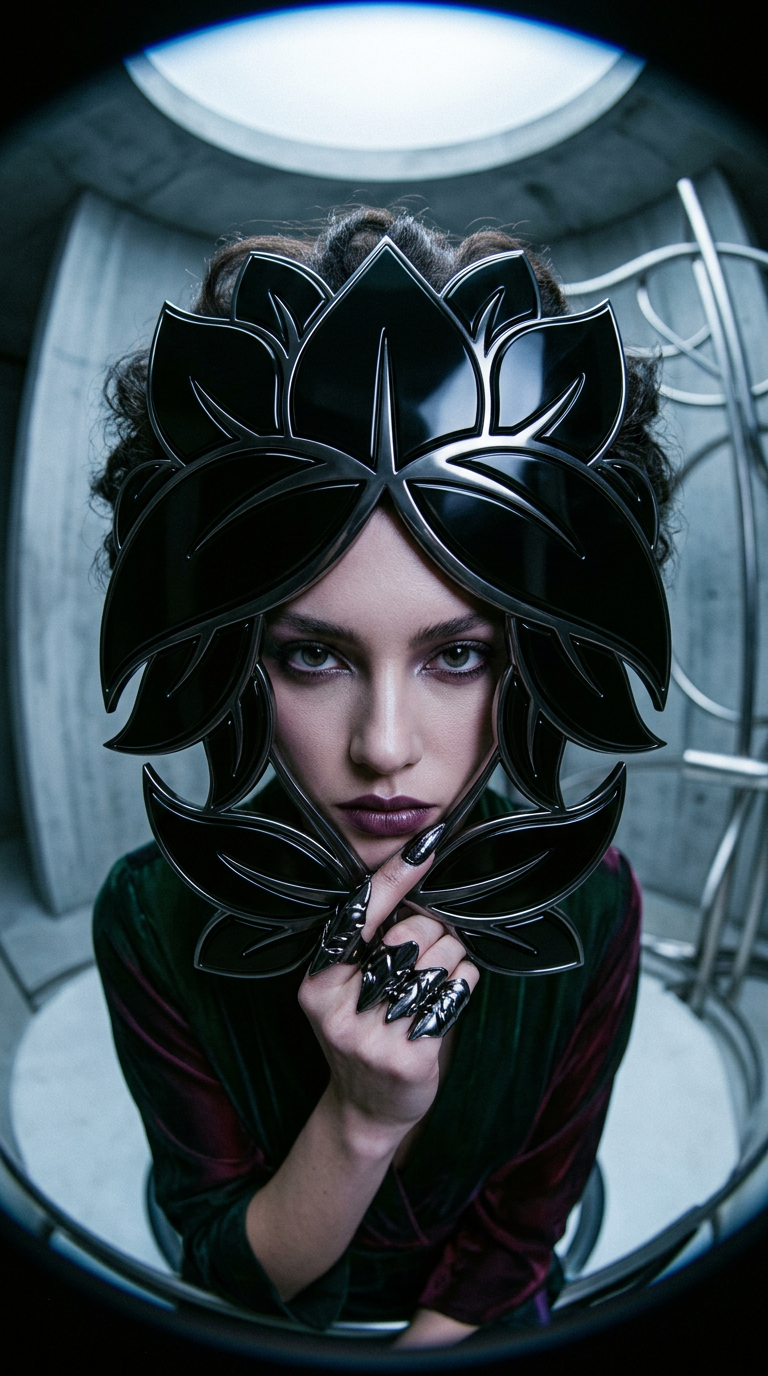 AI product shot of Lotus Muse Logo — Elegant Feminine Symbol of Beauty and Nature