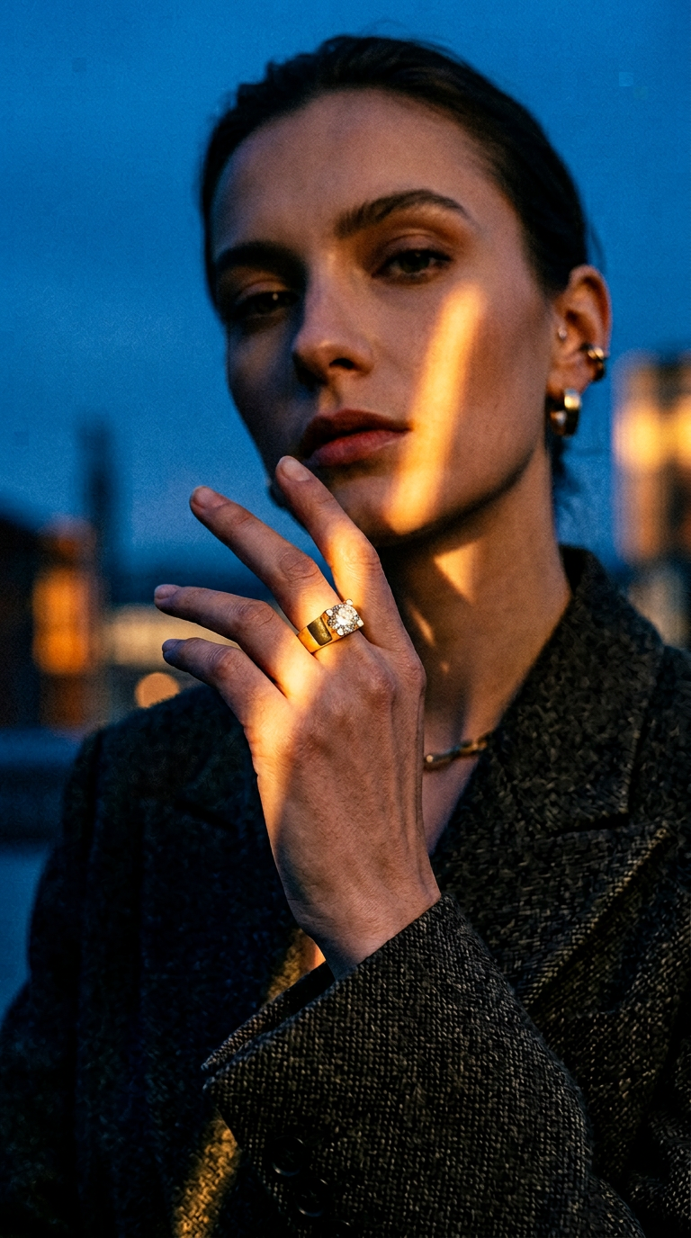 AI product shot of Count ring w.Diamond