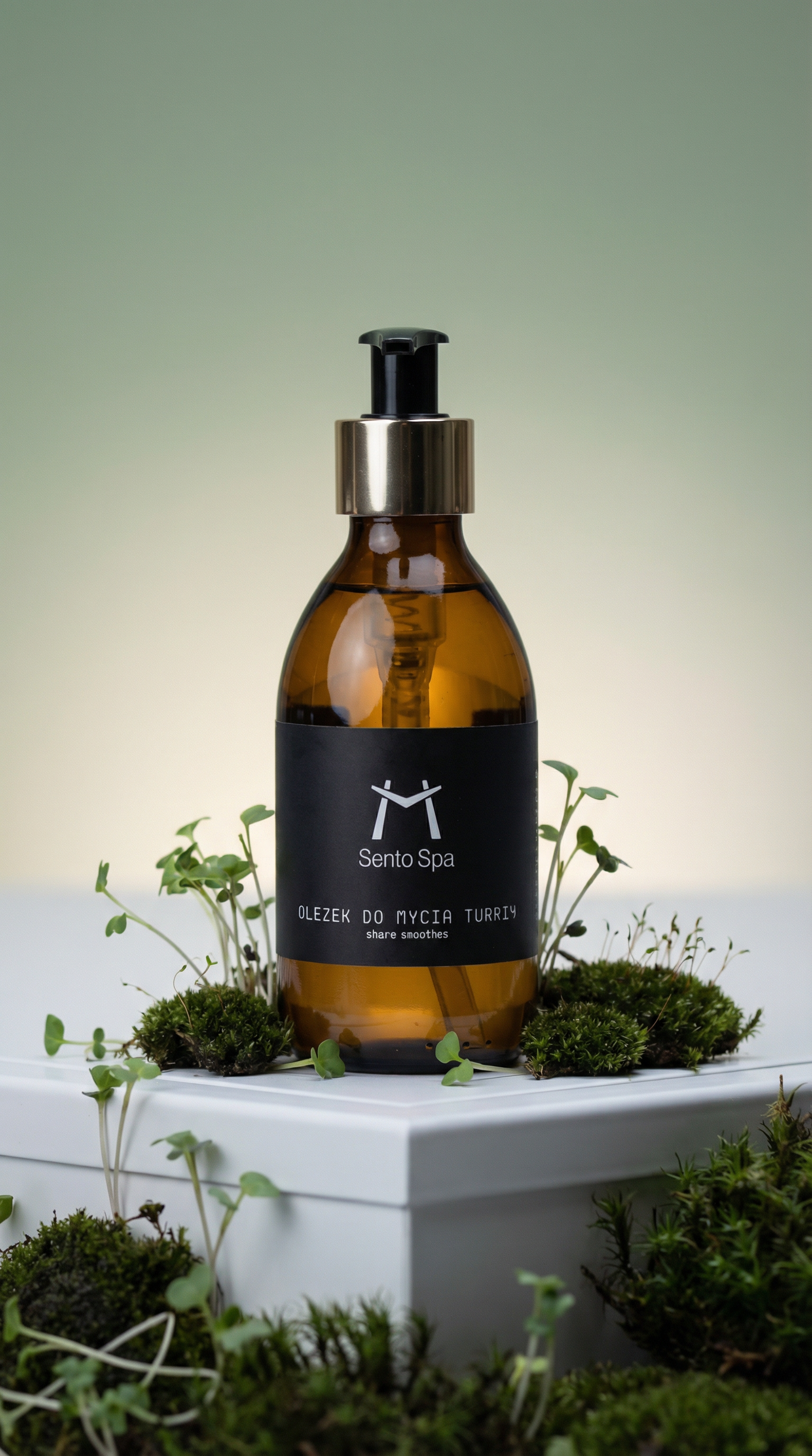 AI product shot of Olejek do mycia twarzy skóra wrażliwa
