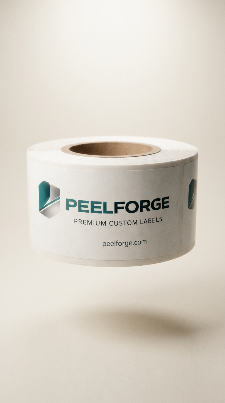 AI product shot of Rectangle Roll Labels