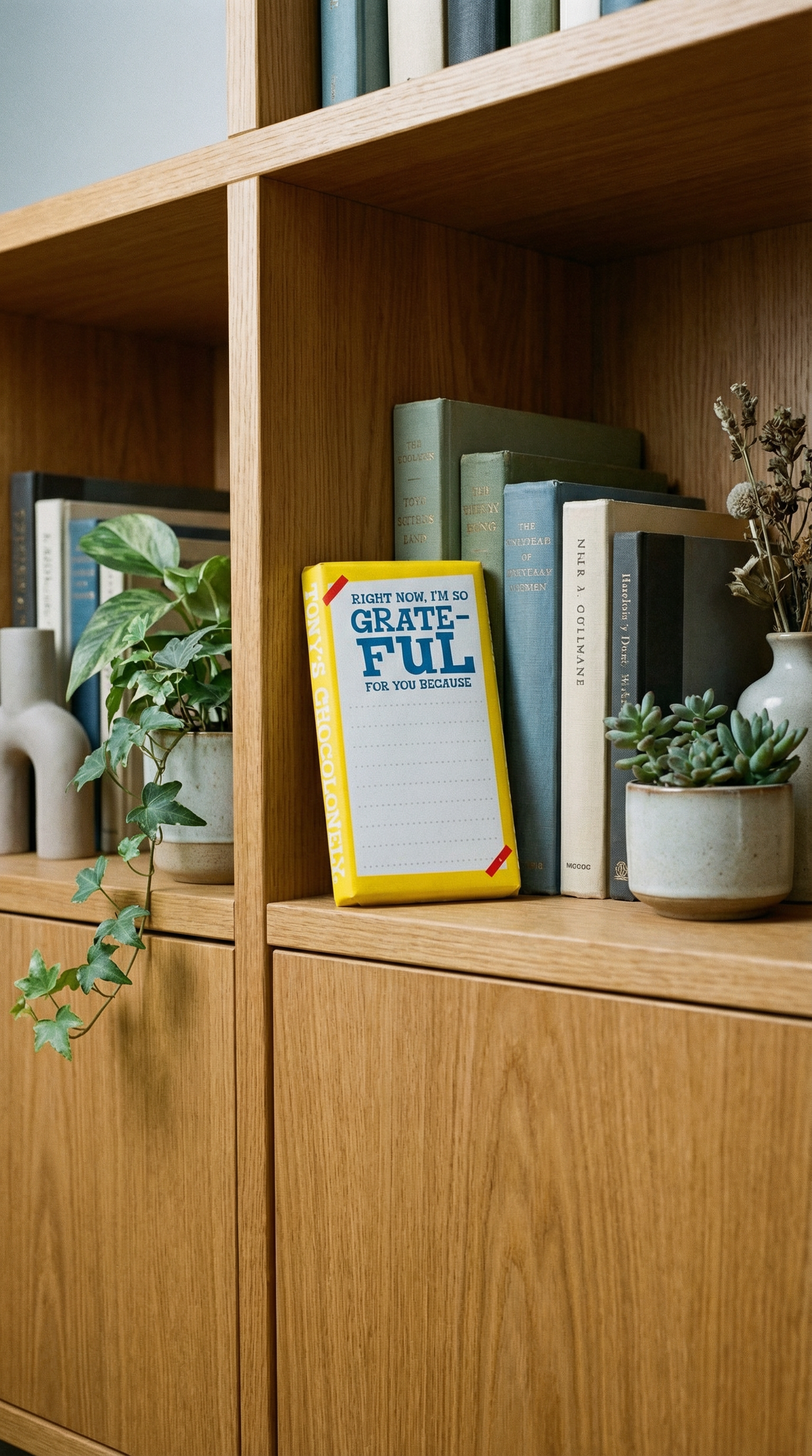 AI product shot of a grateful message