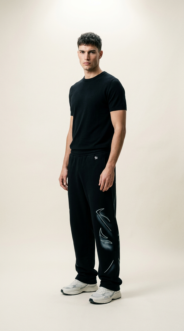 AI product shot of PANTALON NOIR ENSBL