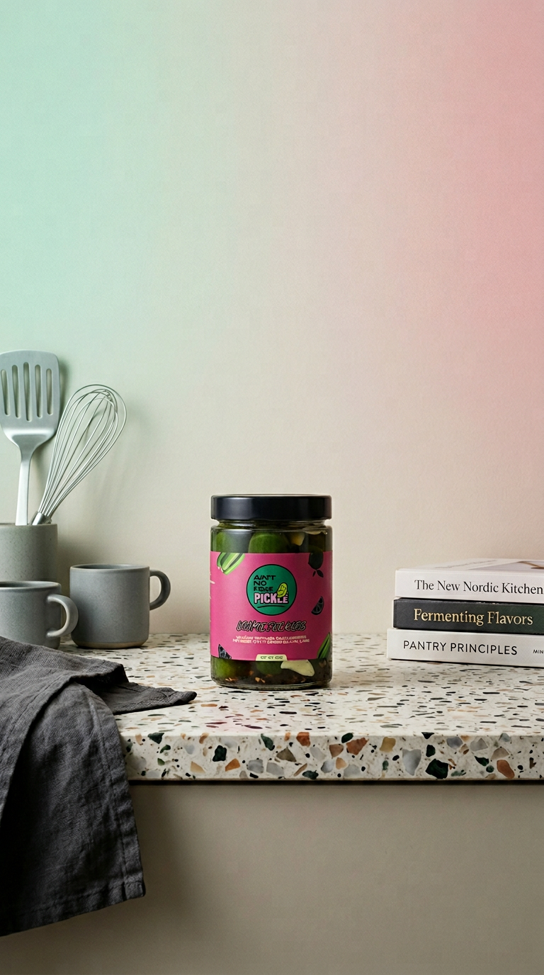 AI product shot of Loomi Pickles