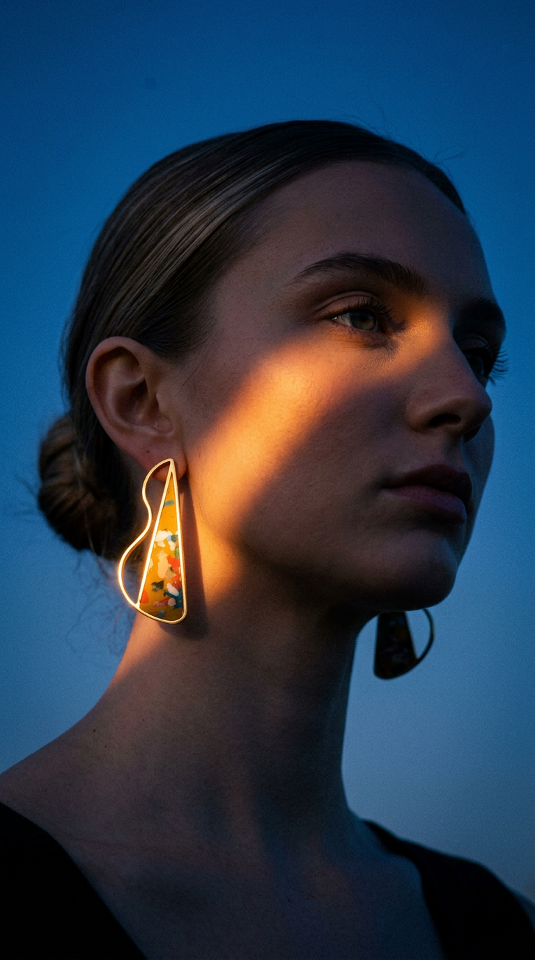 AI product shot of Ziggy Earrings in Your Choice of Colors