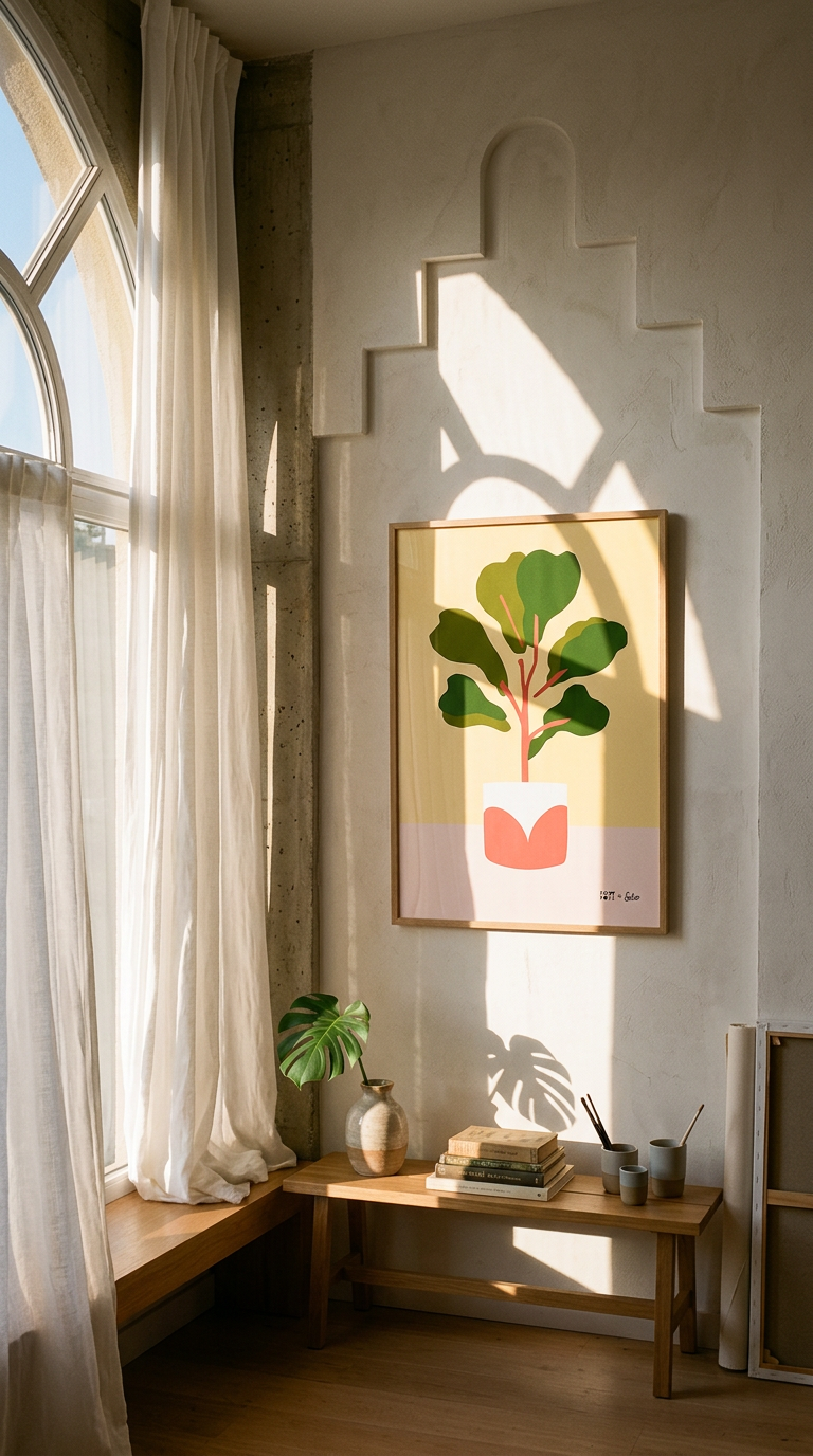 AI product shot of Betty Botanical Art Print