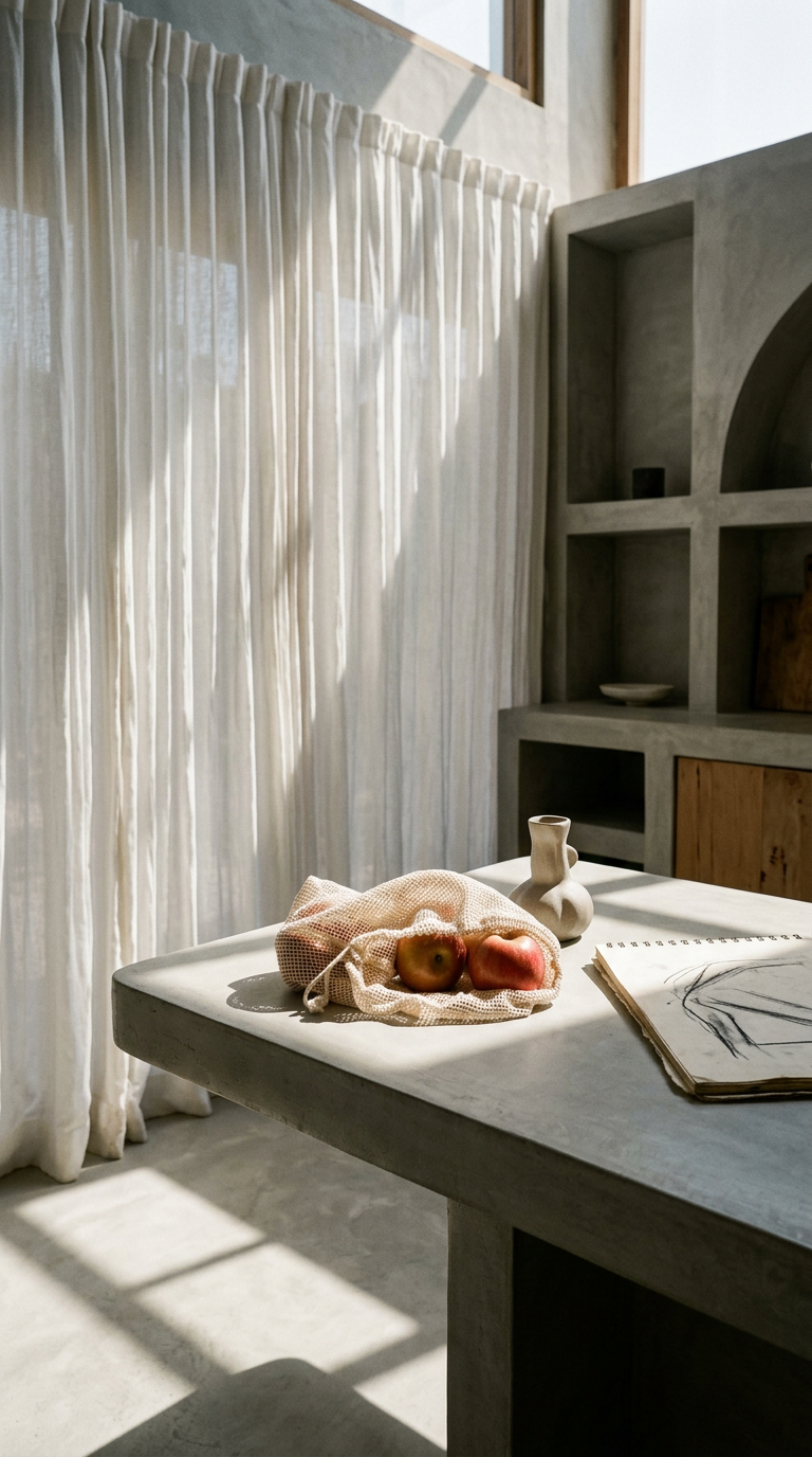 AI product shot of pack 5 bolsas malla eco