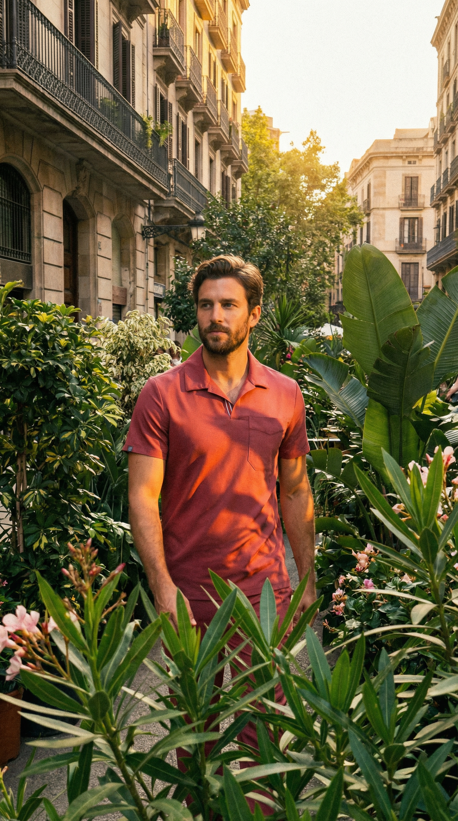 AI product shot of TENCEL™ Fraser Collar Scrub Top