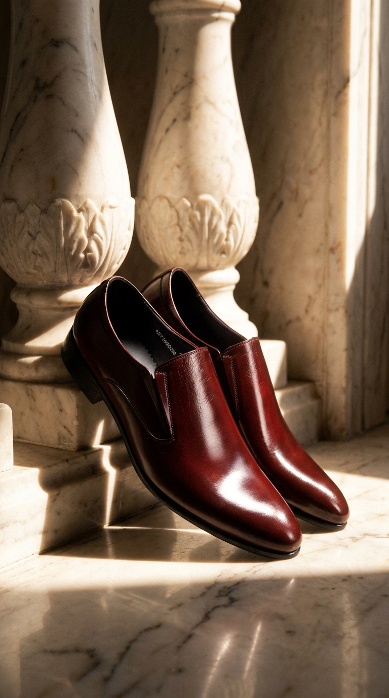 AI product shot of British Pointed Oxford Men's Shoes