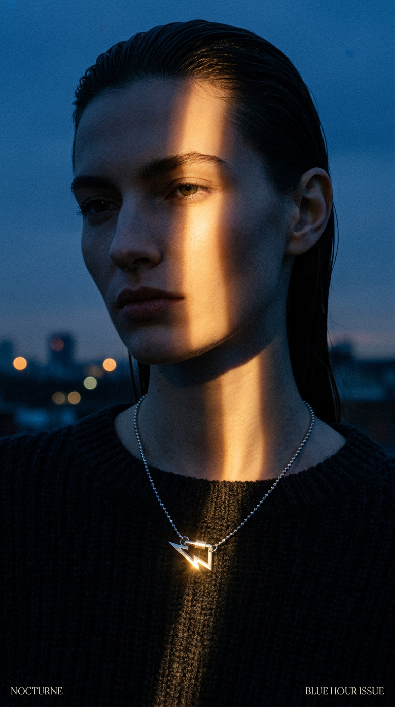 AI product shot of Chain Silver Lightning Bolt Clasp