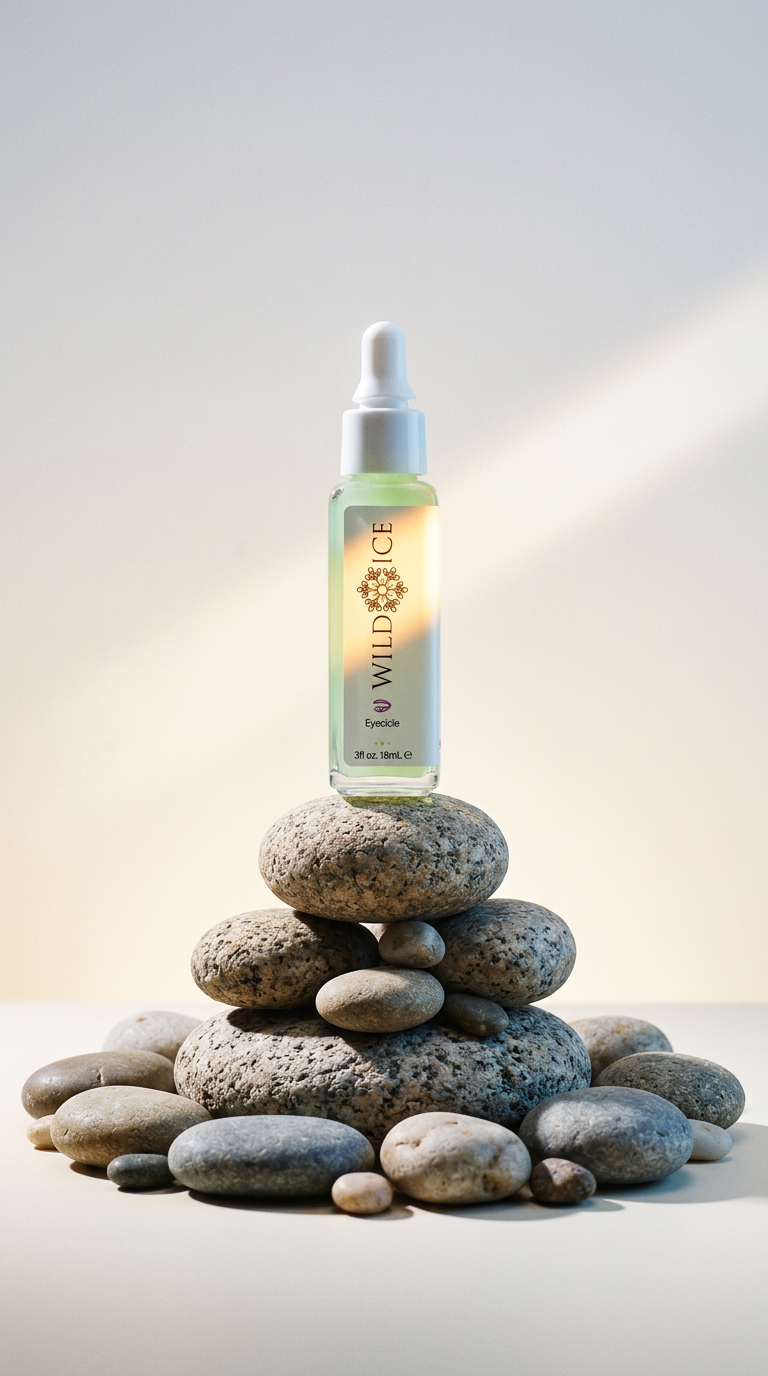 AI product shot of Eyecicle: Cold-Preserved Eye Peptides – Your 8-Hour Sleep in a Bottle