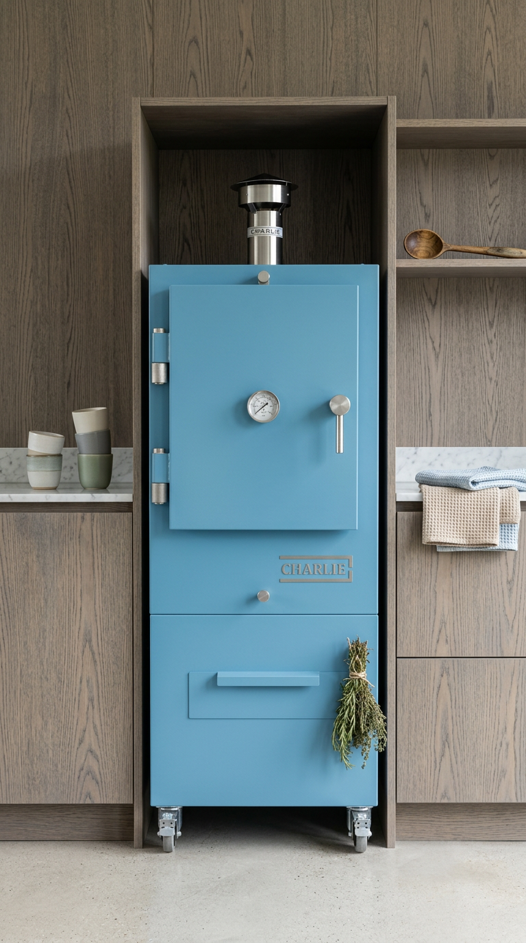 AI product shot of Charlie Charcoal Oven