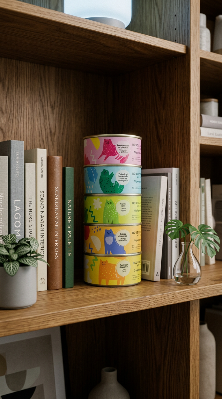 AI product shot of Soy wax candles