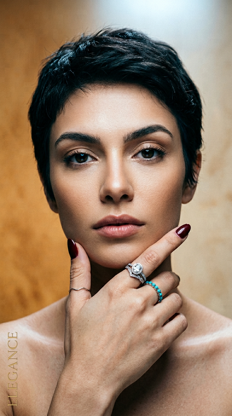 AI product shot of Watauga Turquoise Stacker Ring