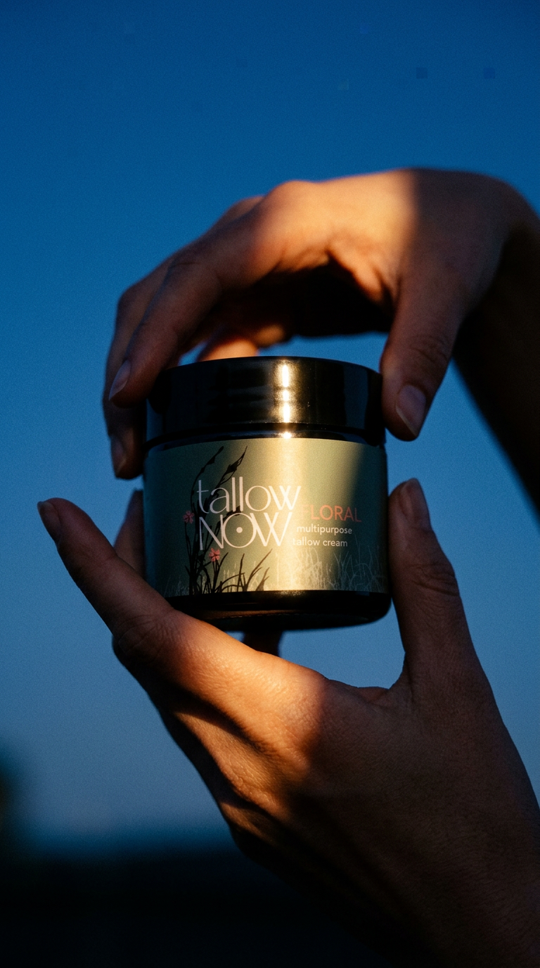 AI product shot of Tallow Cream - FLORAL